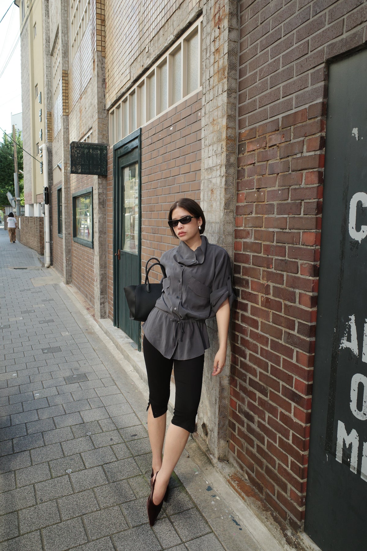 Cinch Waist Pocket Shirt