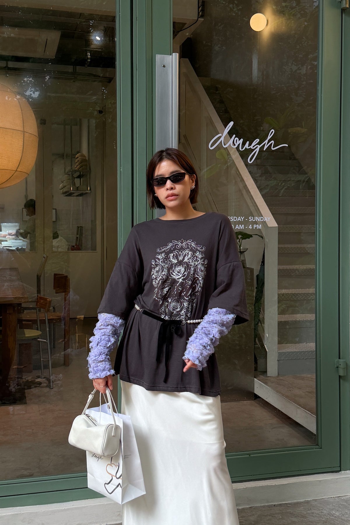 Rosie Lace Sleeve Tee