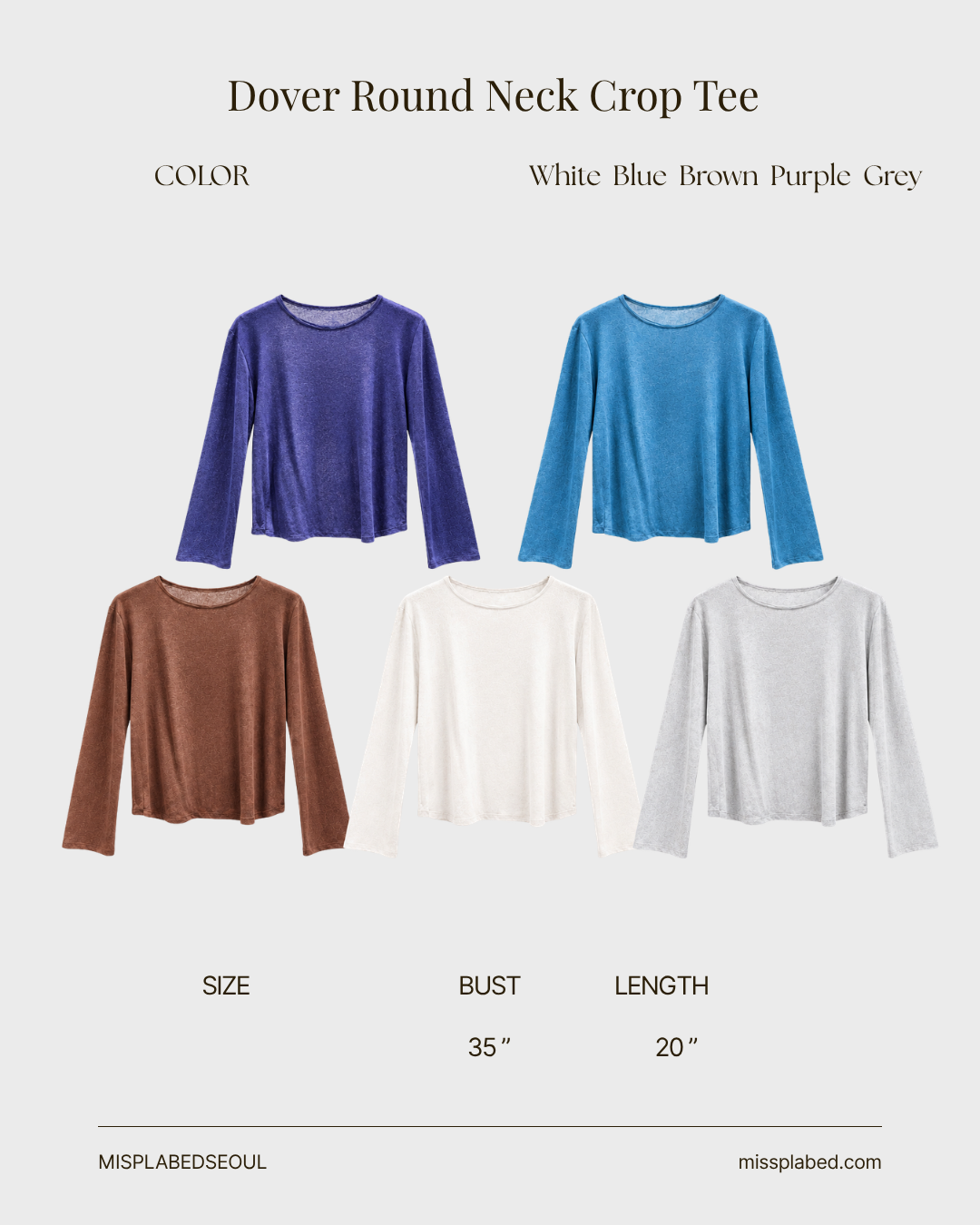 Dover Round Neck Crop Tee