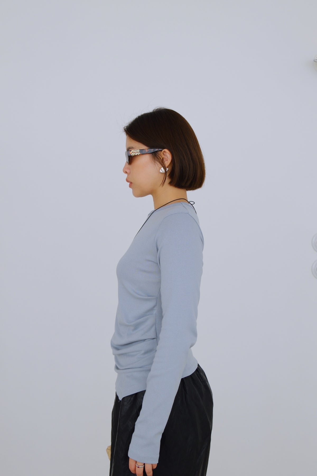 Drape Side Long Sleeve Tee