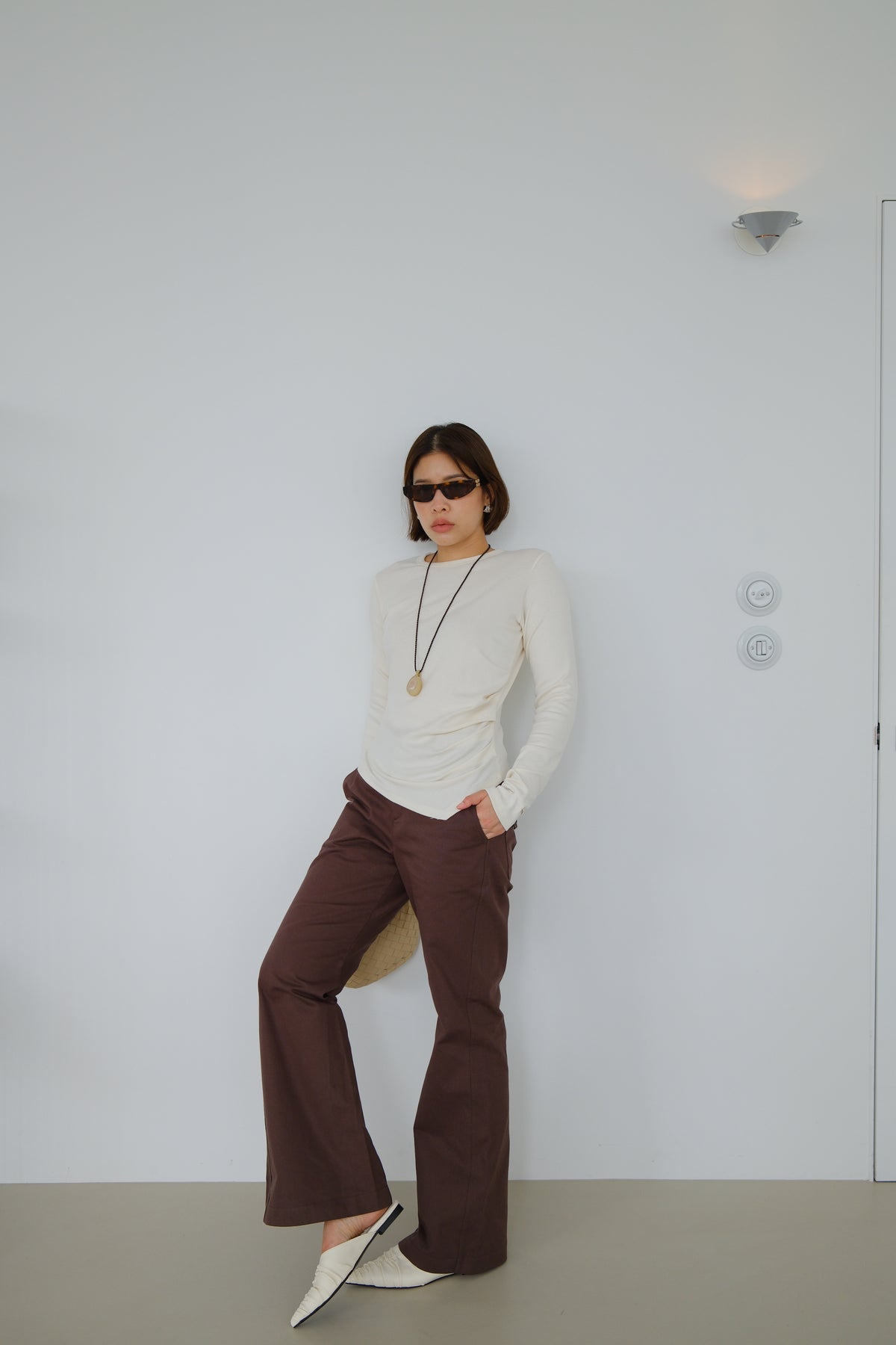 Drape Side Long Sleeve Tee
