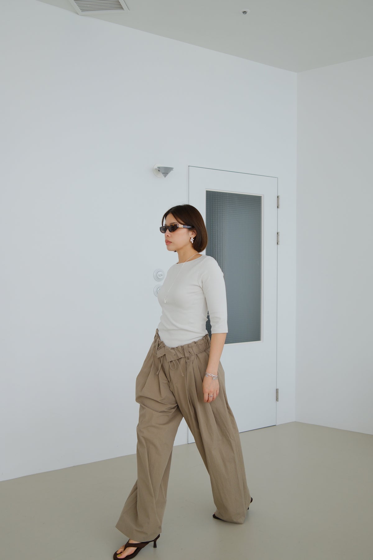 Soleil Roll-Up Waist Trousers