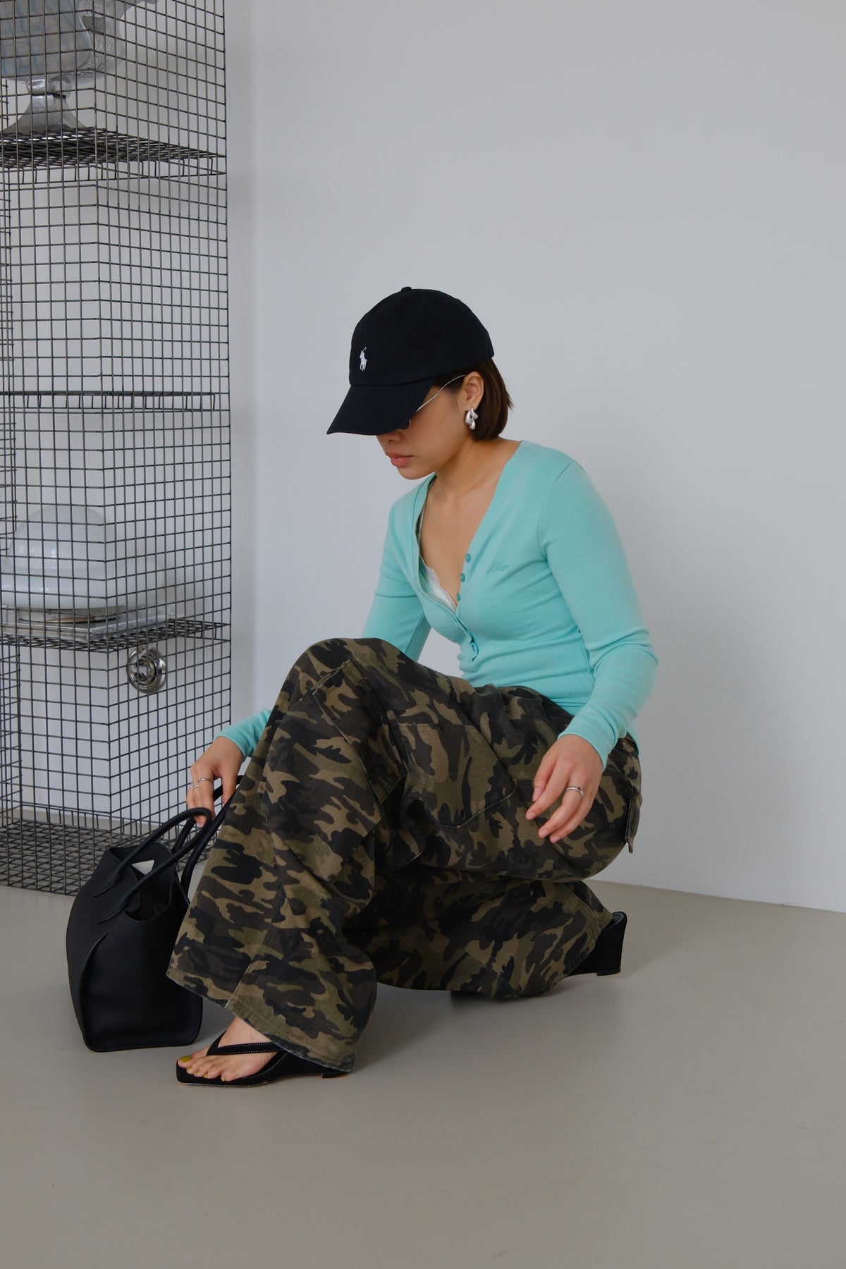 Nara Soft Button V-Neck Top