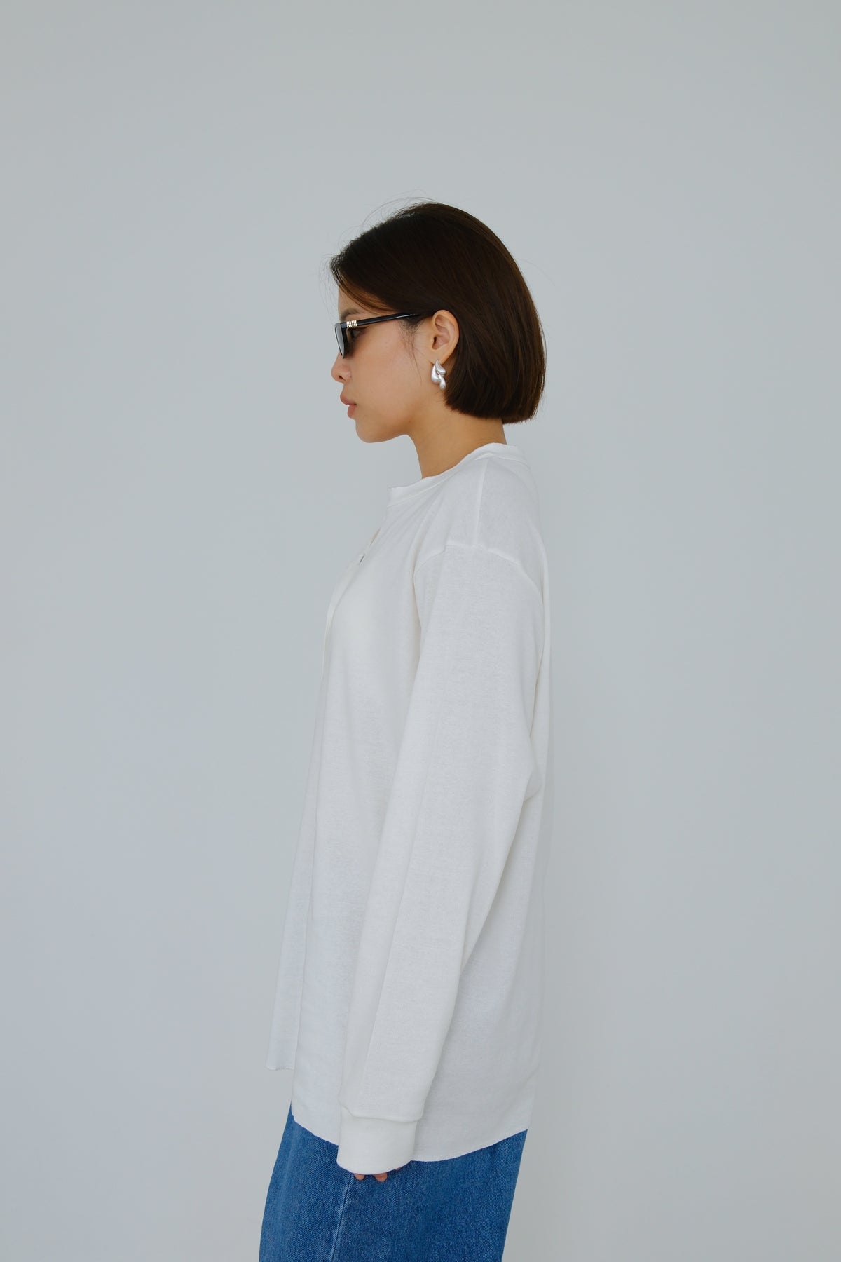 Elin Button Neck Soft Tee
