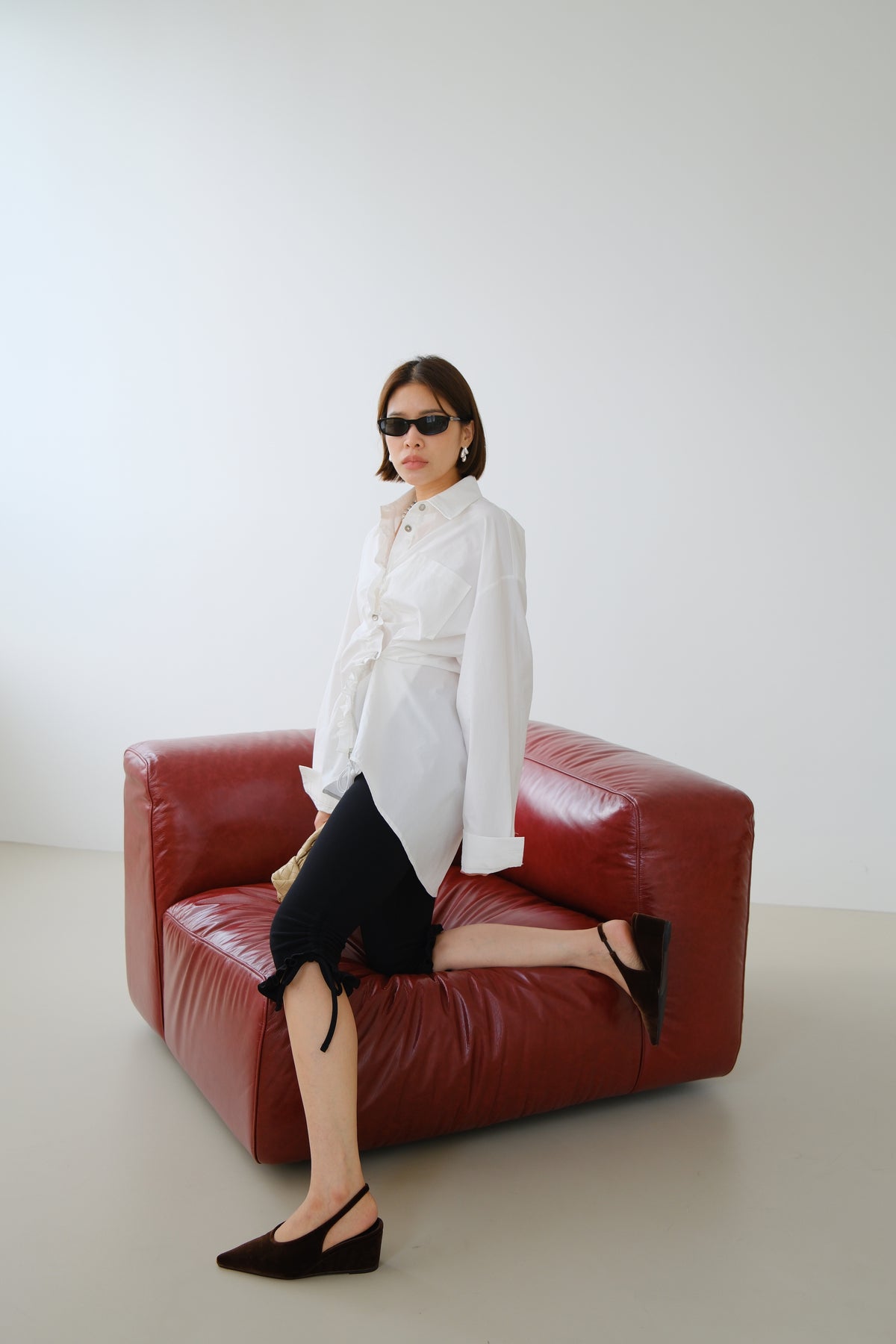 Aster Ruched Oversized Shirt