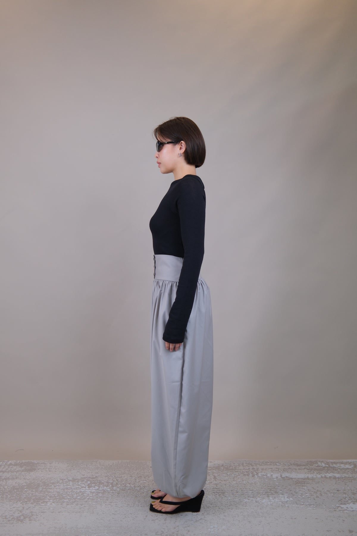 Elara Button Waist Balloon Pants