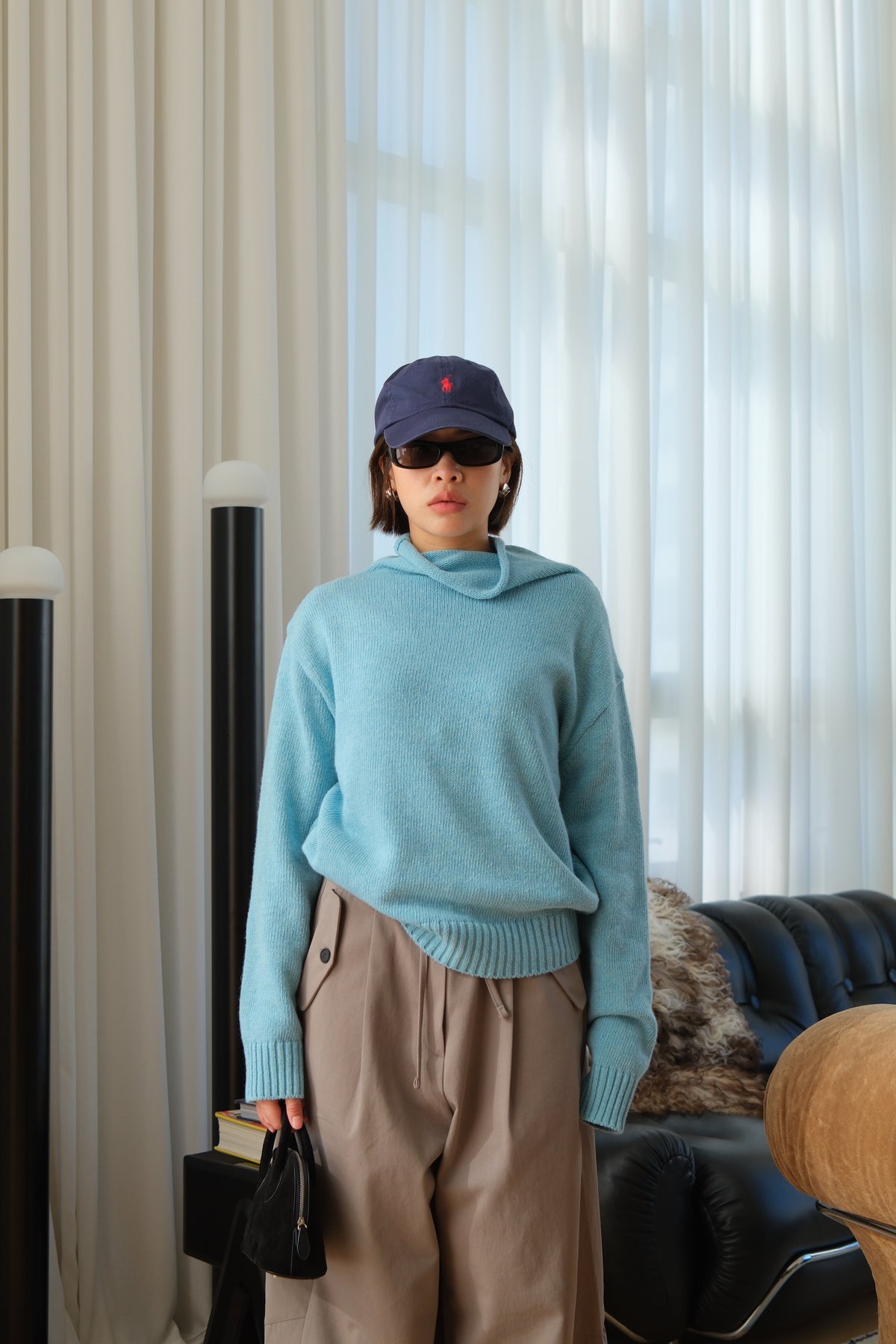 GSTAAD Open Collar Knit Pullover