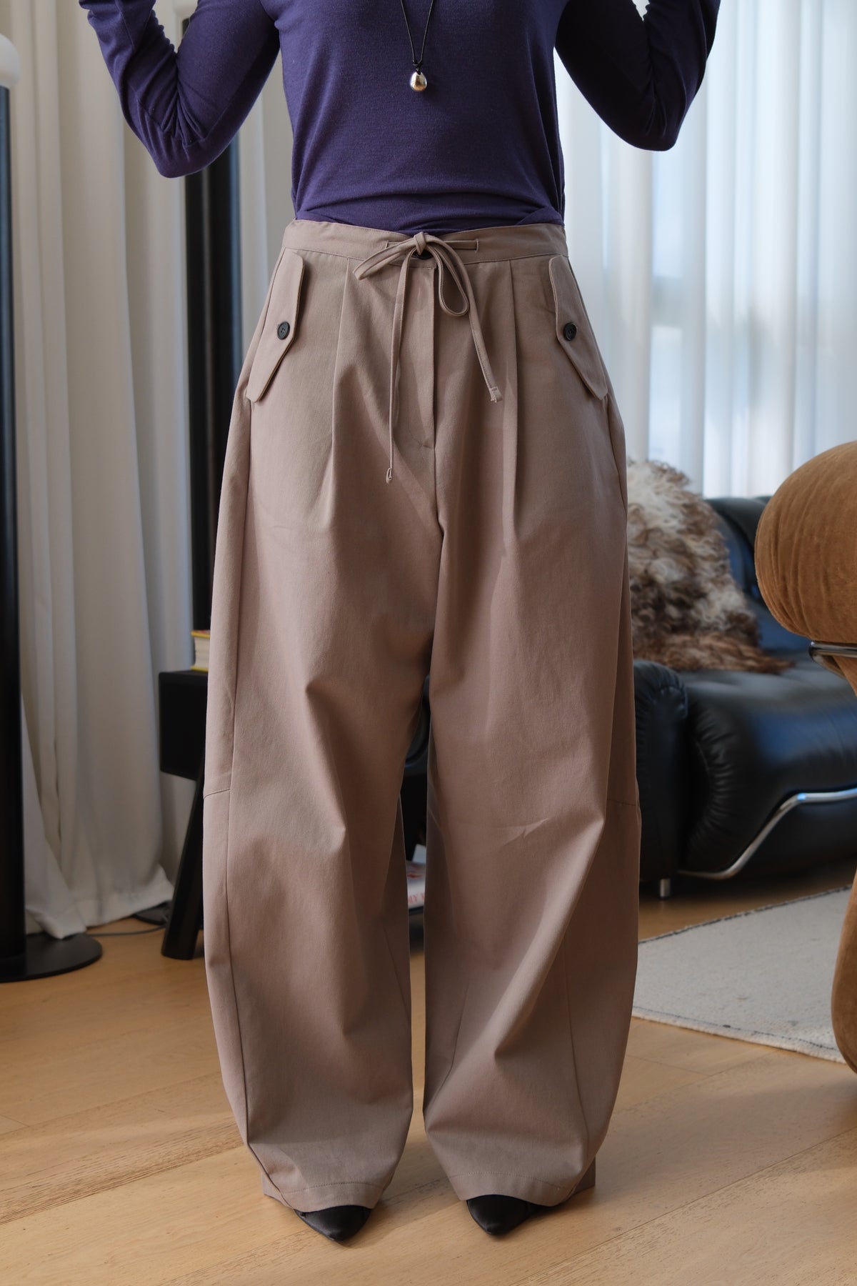 Hollis Utility Wide-Leg Trousers