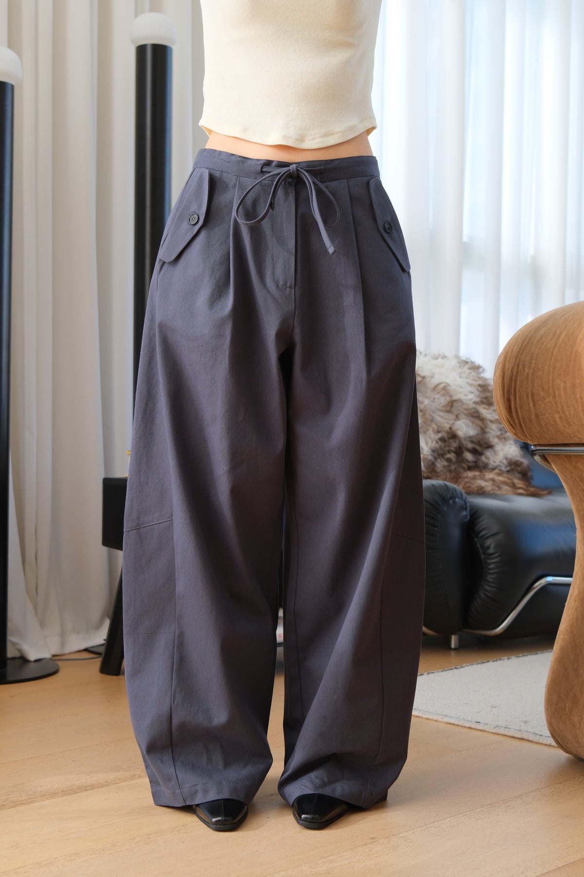 Hollis Utility Wide-Leg Trousers