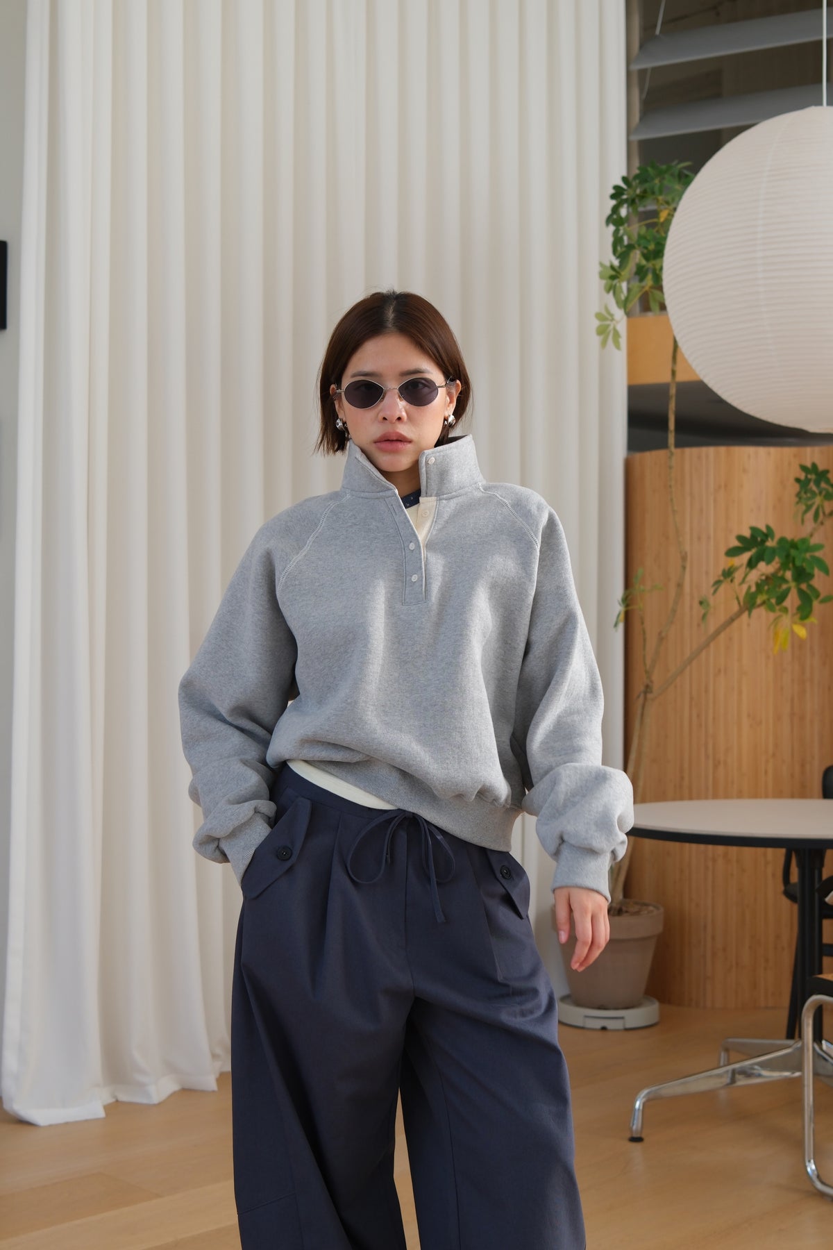 Alpine Button Neck Pullover