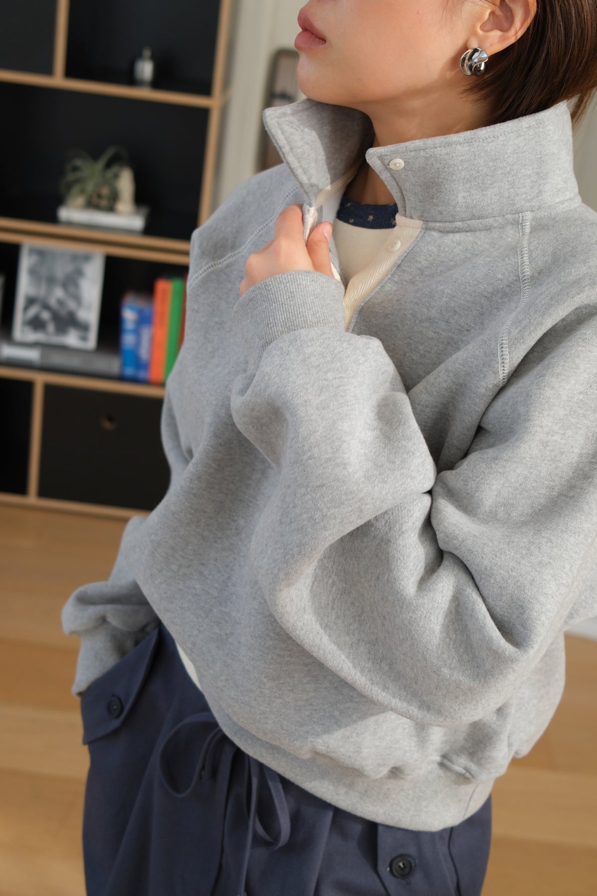 Alpine Button Neck Pullover