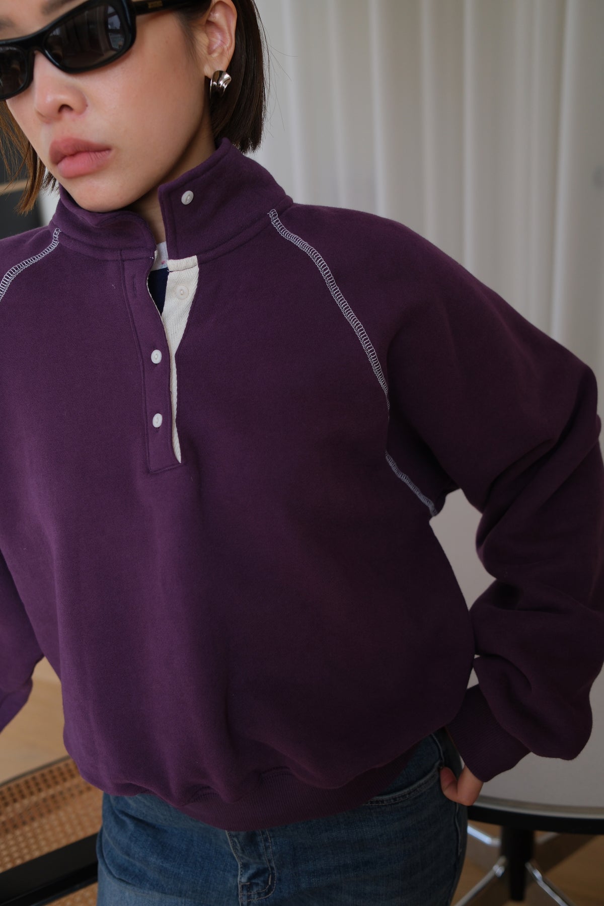 Alpine Button Neck Pullover