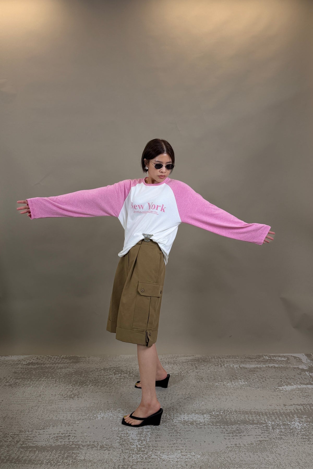Newyork Raglan Pastel Sleeve Top