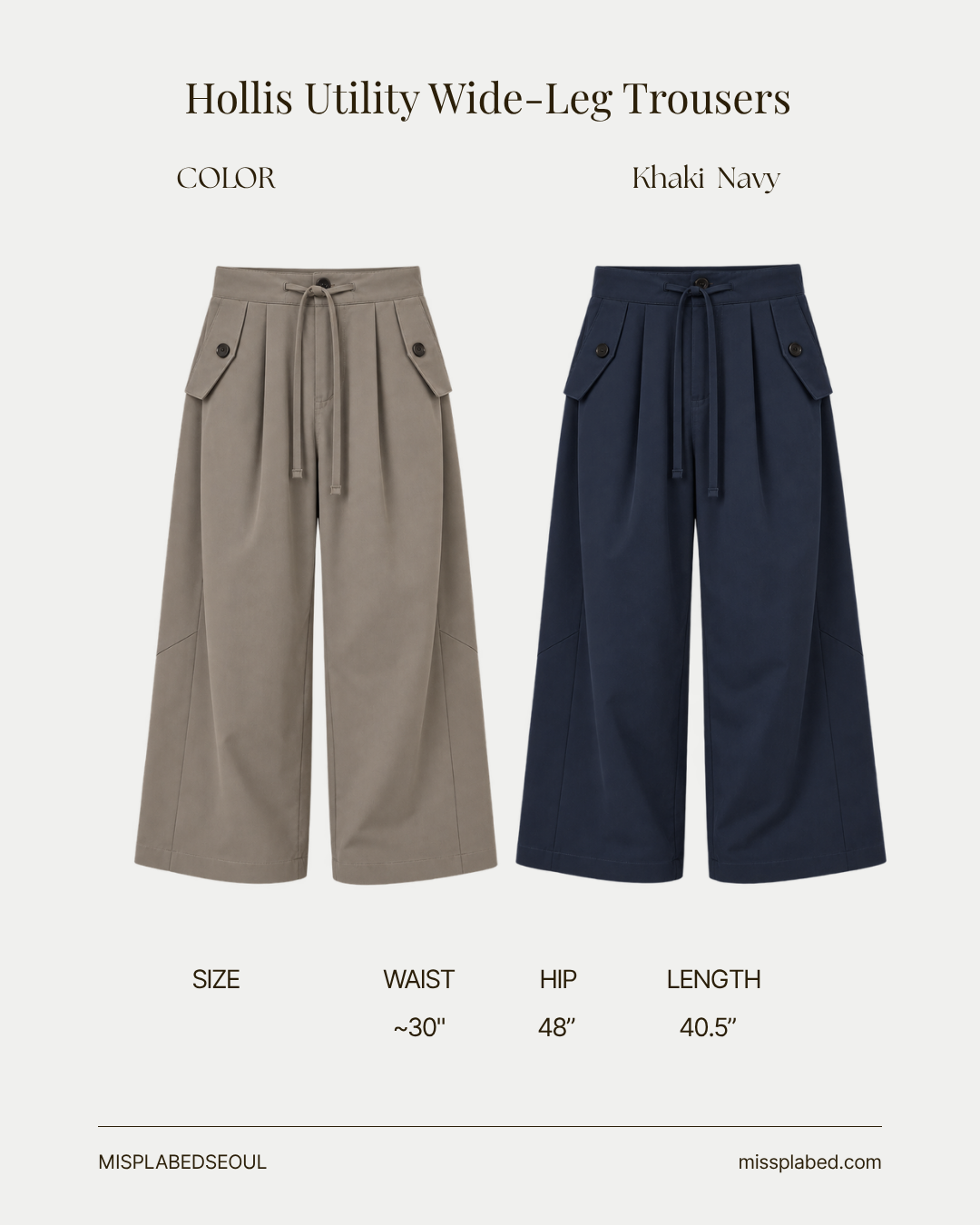 Hollis Utility Wide-Leg Trousers