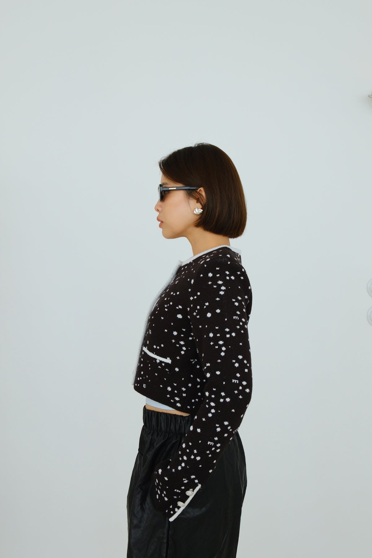 Odette Speckled Crop Cardigan