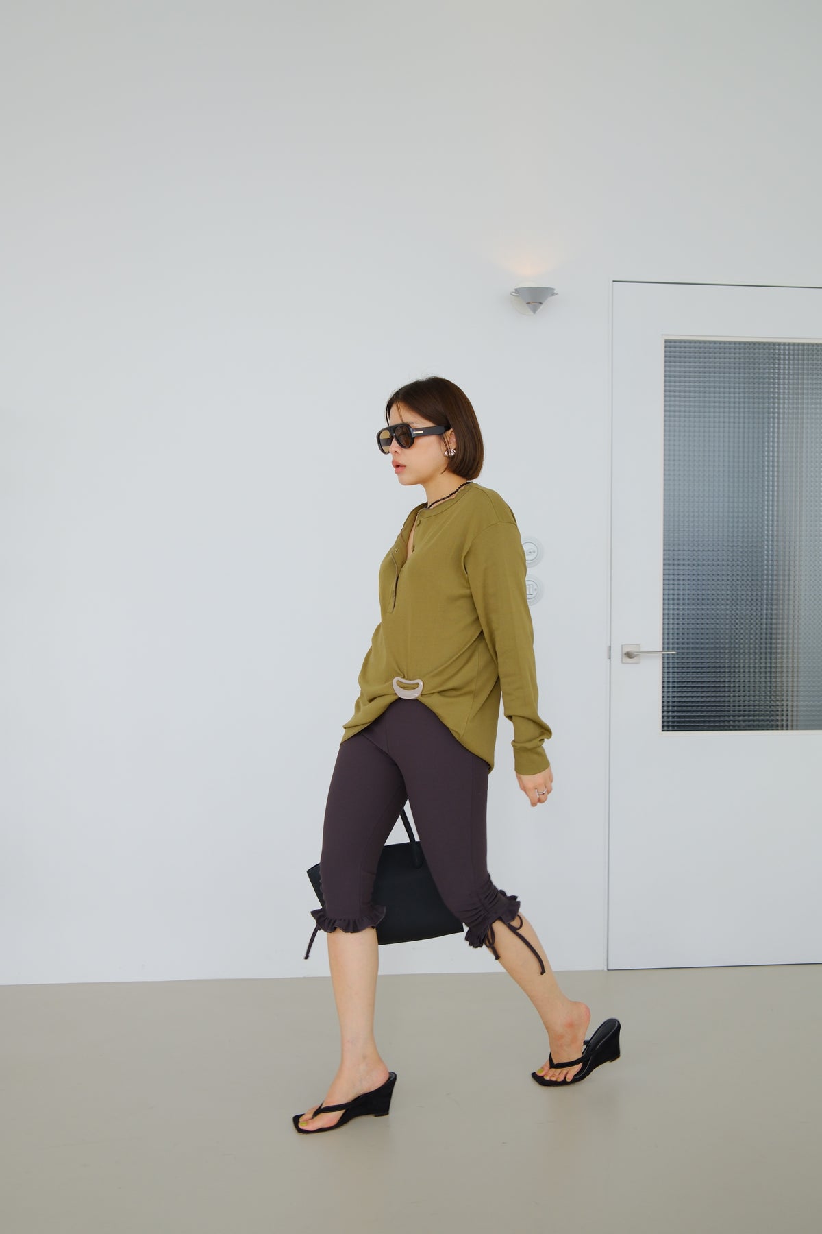 Elin Button Neck Soft Tee