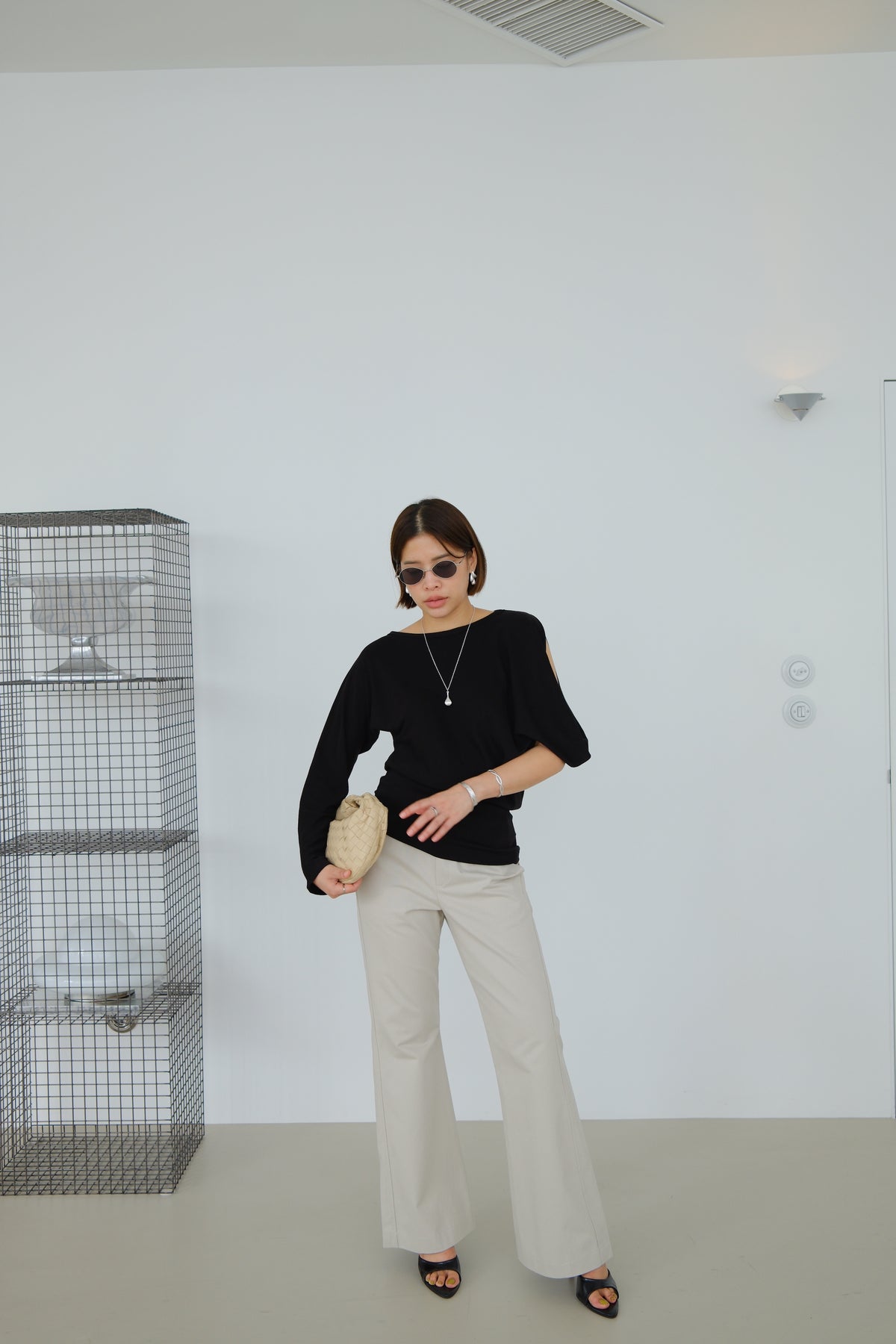 Riva Asymmetric Sleeve Top