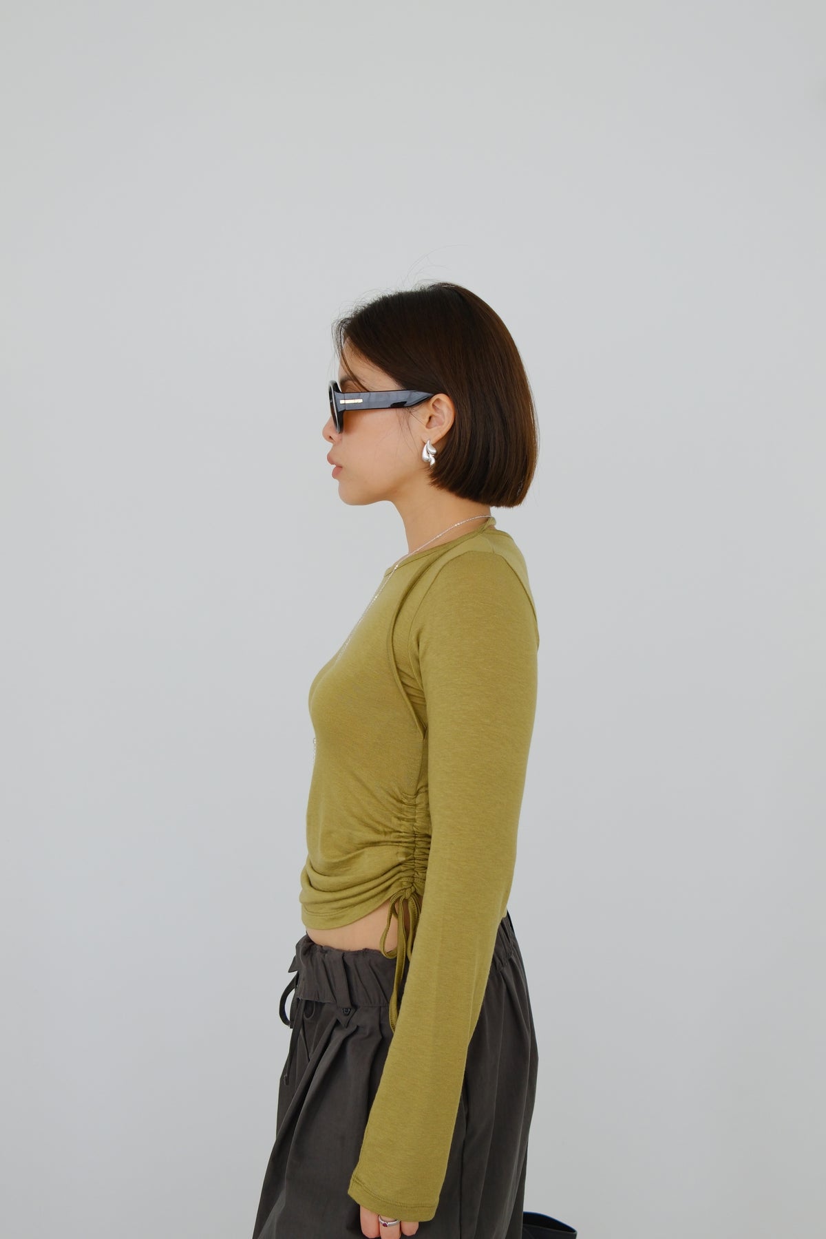 Sola Side Gathered Top