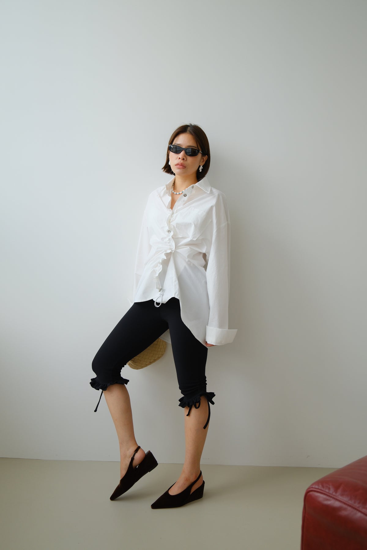 Aster Ruched Oversized Shirt