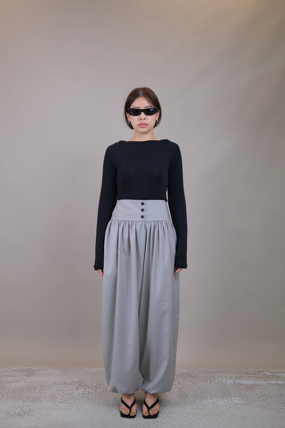 Elara Button Waist Balloon Pants