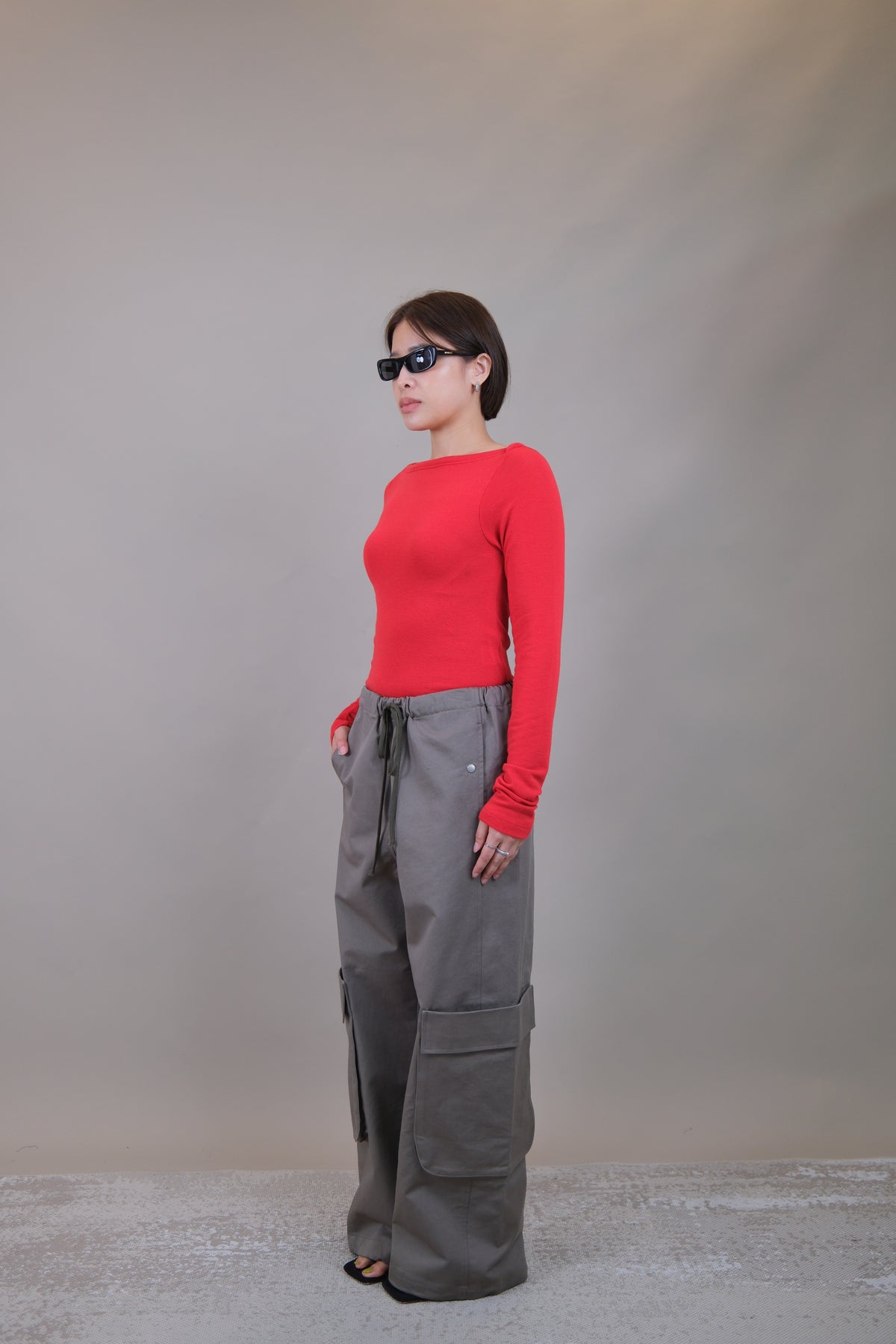 Aimee Fitted Boat Neck Tee