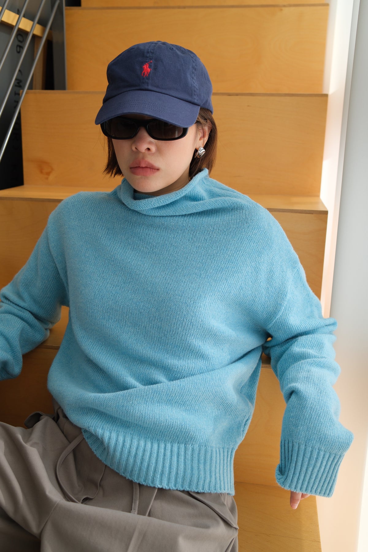 GSTAAD Open Collar Knit Pullover