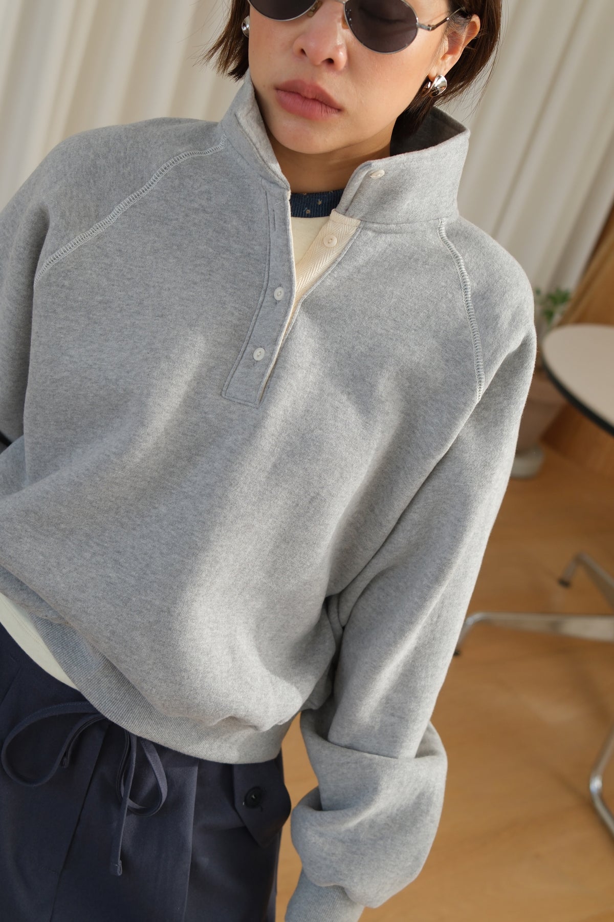 Alpine Button Neck Pullover