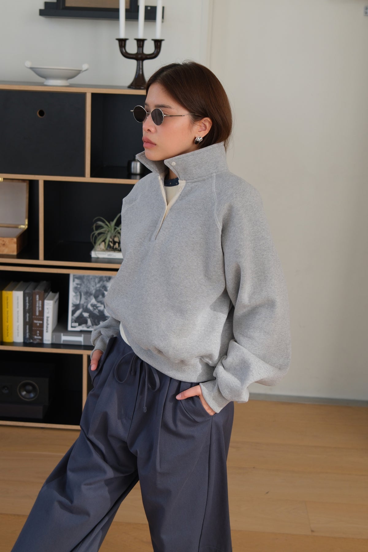 Alpine Button Neck Pullover