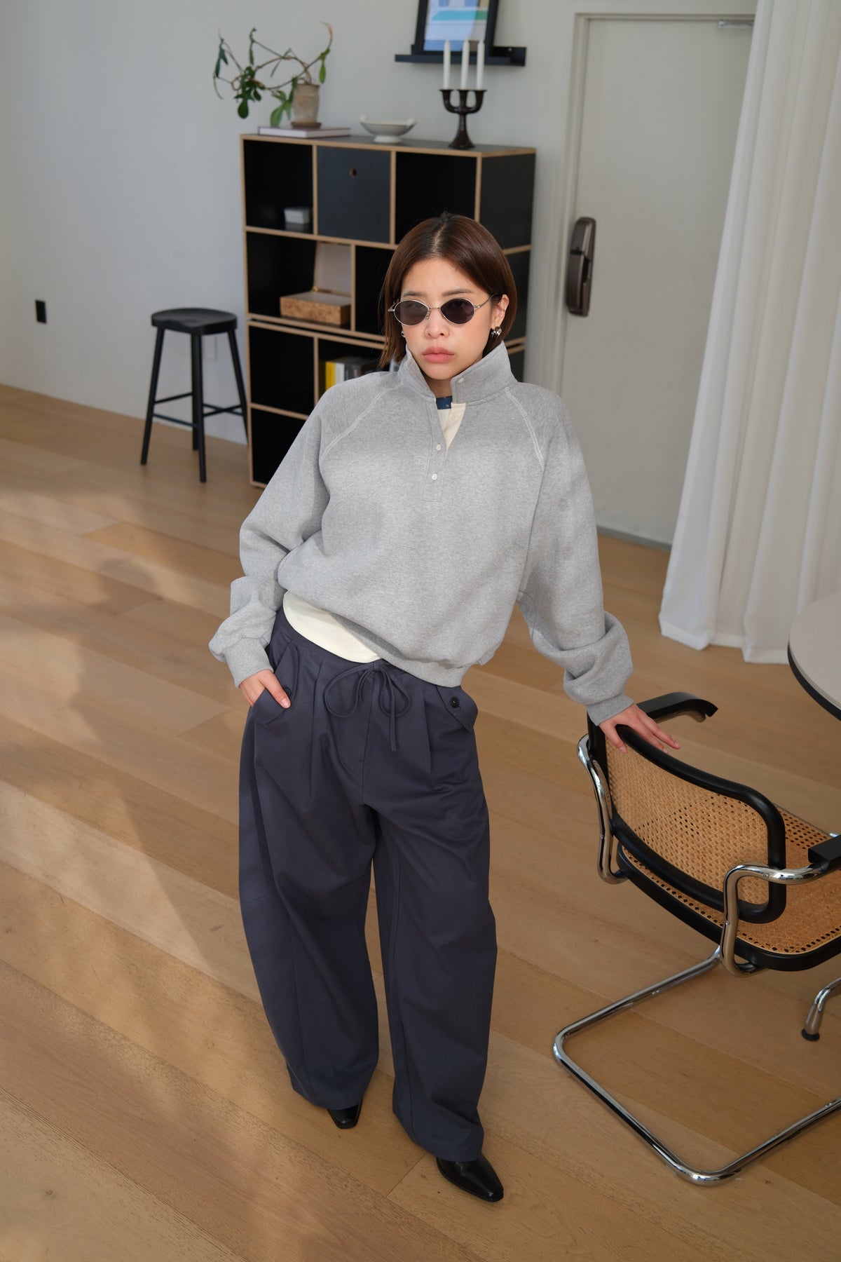 Alpine Button Neck Pullover