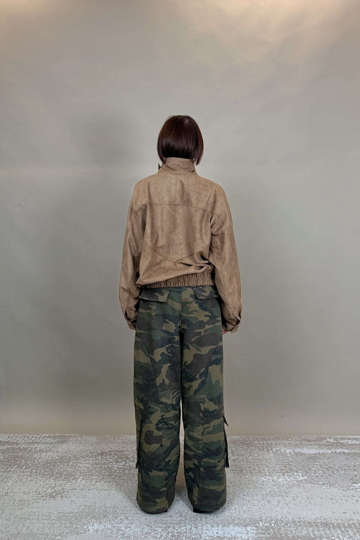Blake Suede Funnel Bomber